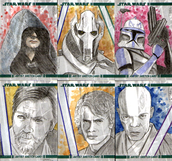 Justin Chung Star Wars: Clone Wars Sketch Cards