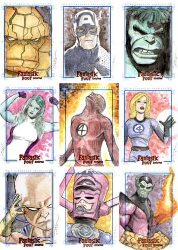 Justin Chung Fantastic Four Archives Sketch Cards