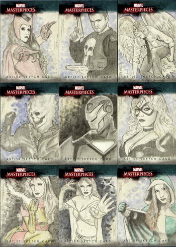 Justin Chung Marvel Masterpieces III Sketch Cards