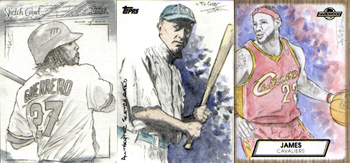 Justin Chung's Baseball and Basketball Sketch Cards