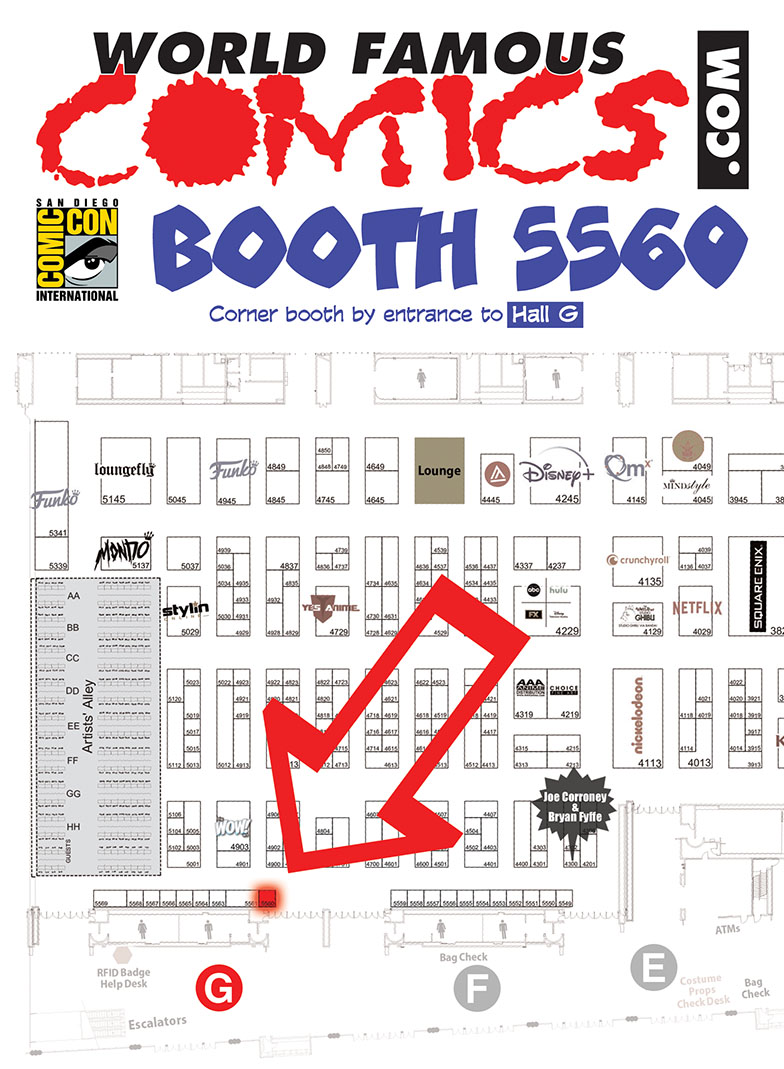World Famous Comics, San Diego Comic-Con 2022, Hall G, Booth 5560