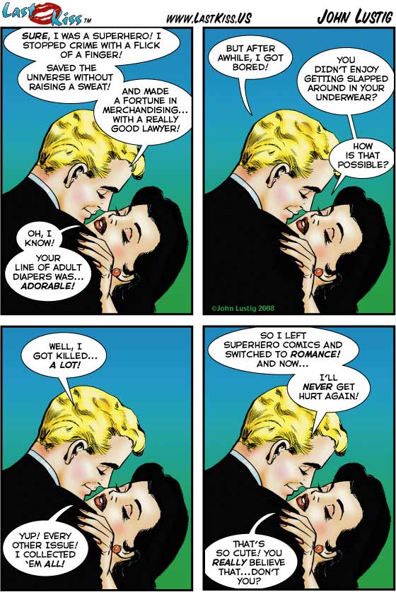 Superhero switches to romance!